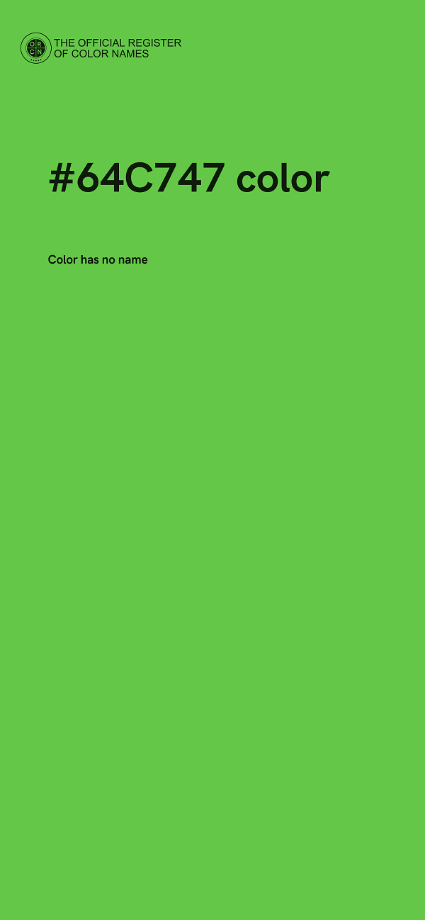 #64C747 color image