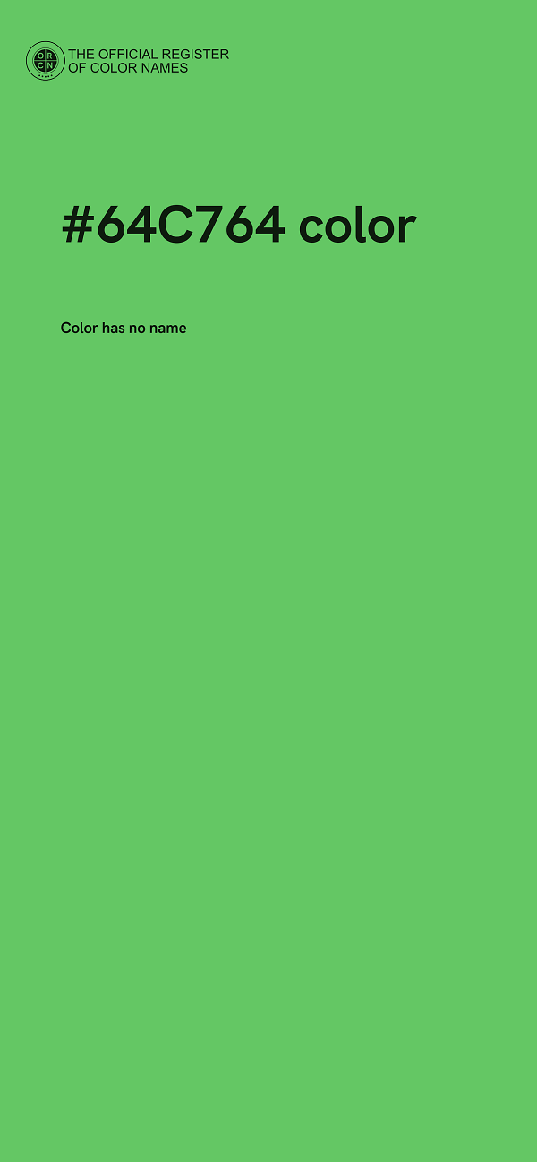 #64C764 color image