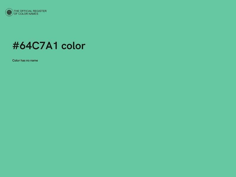 #64C7A1 color image