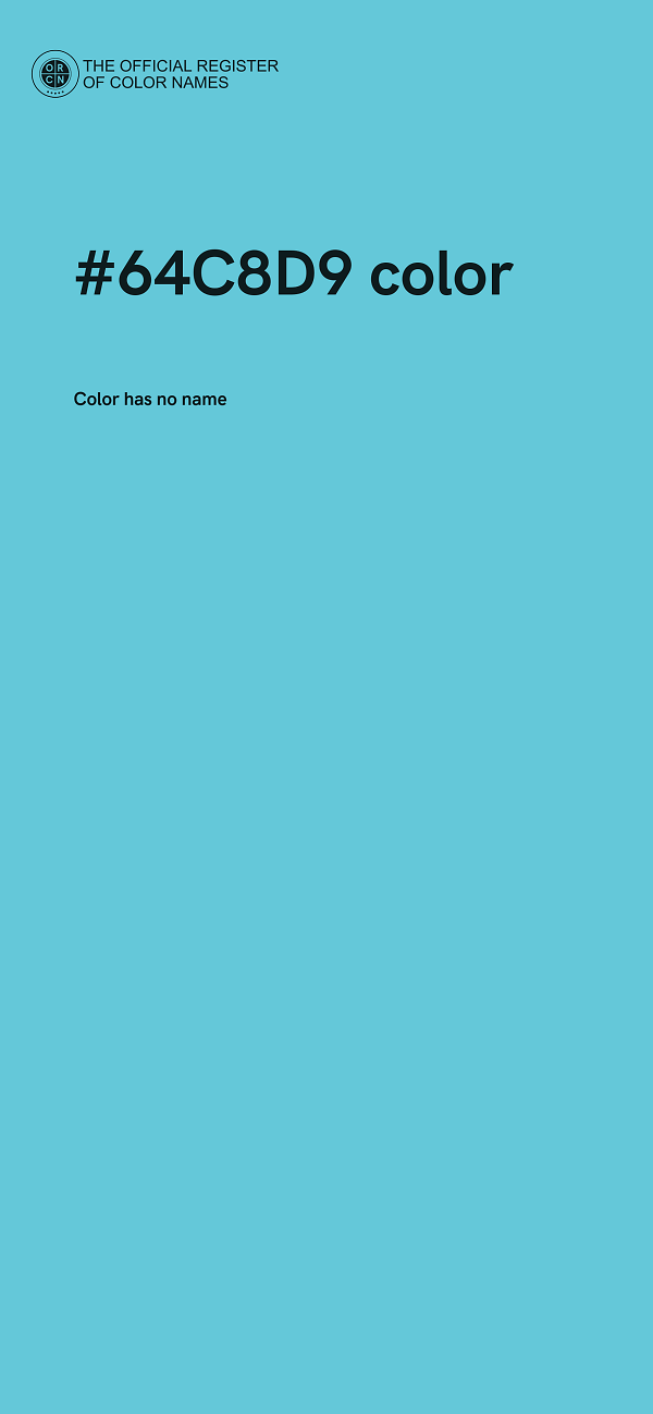 #64C8D9 color image