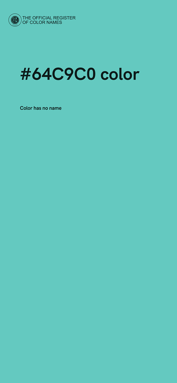 #64C9C0 color image