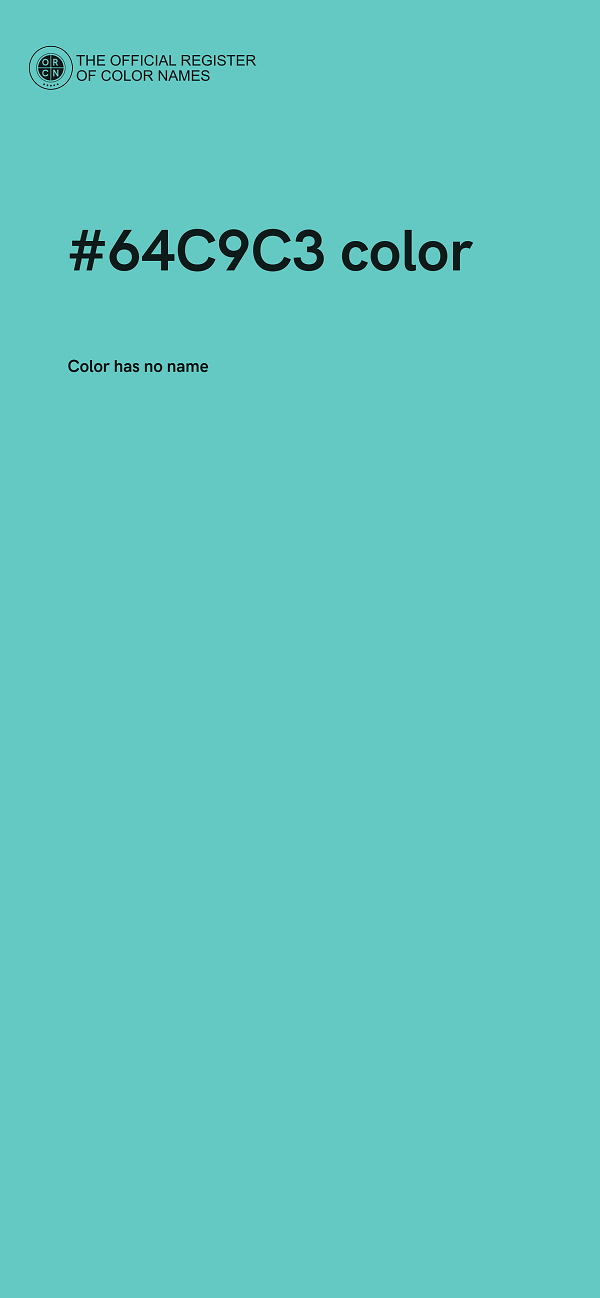 #64C9C3 color image