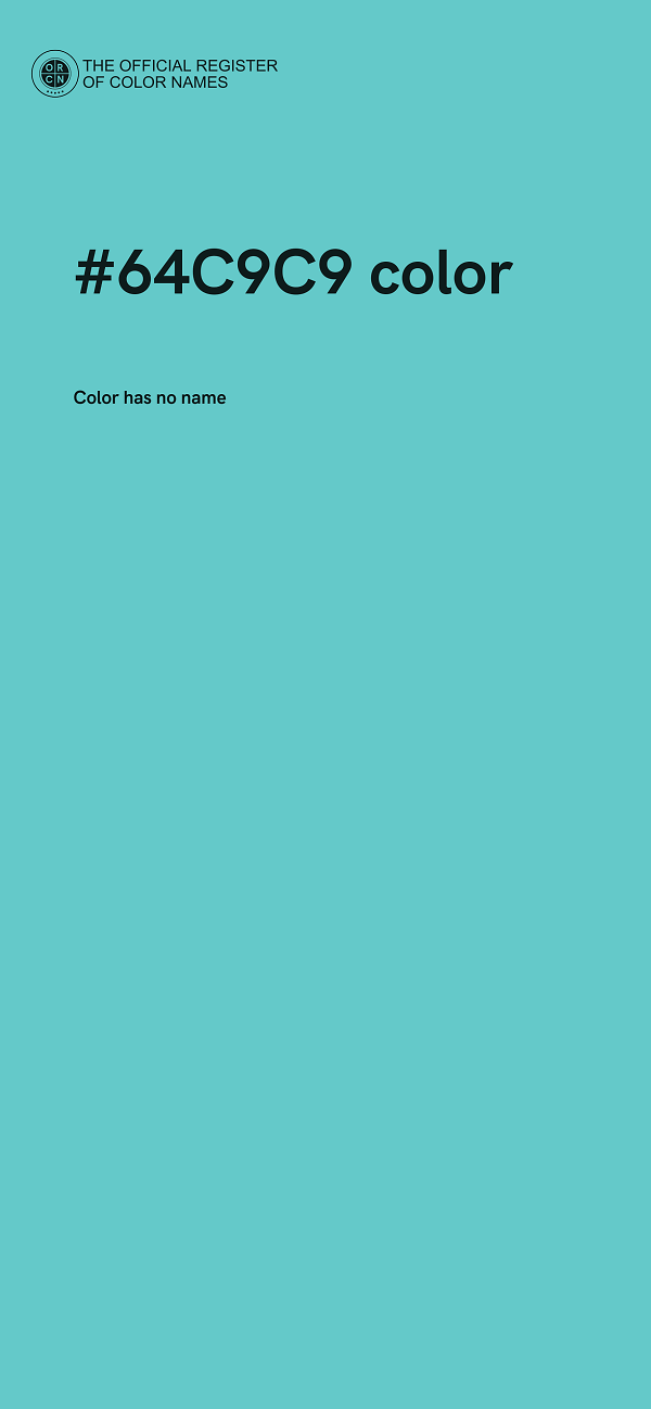 #64C9C9 color image