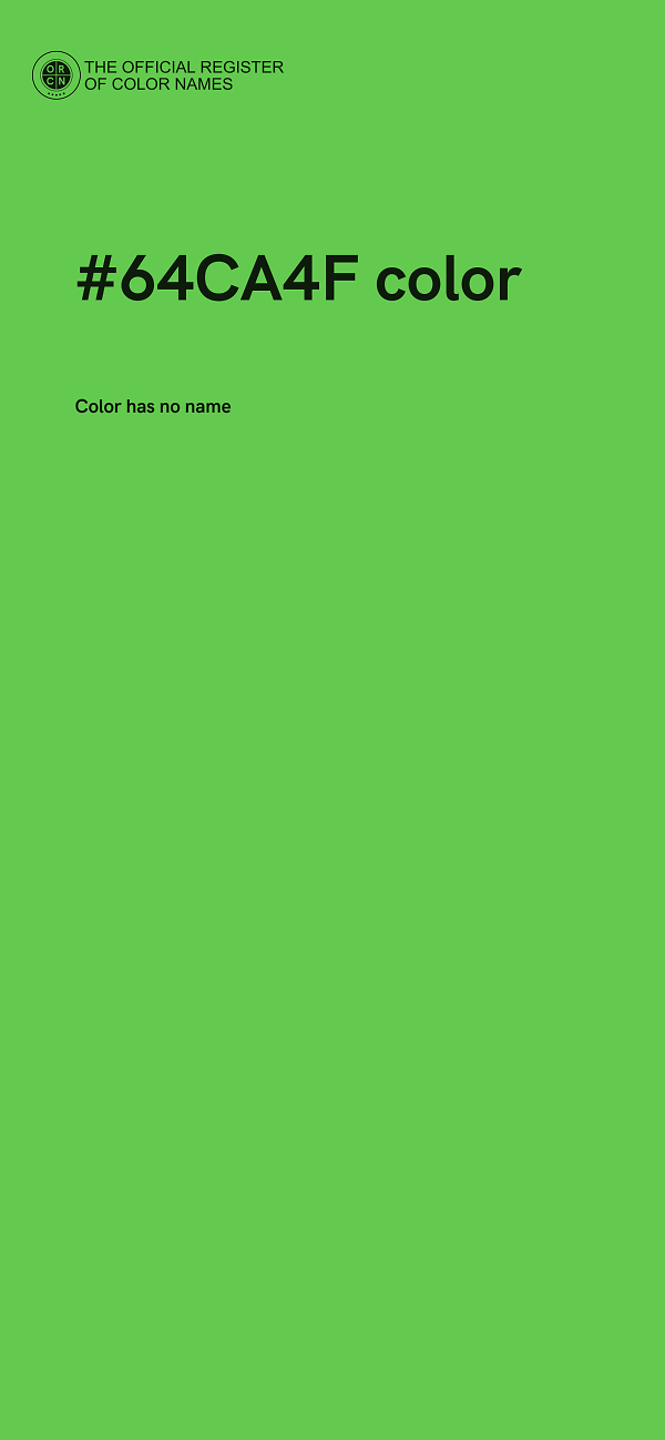 #64CA4F color image