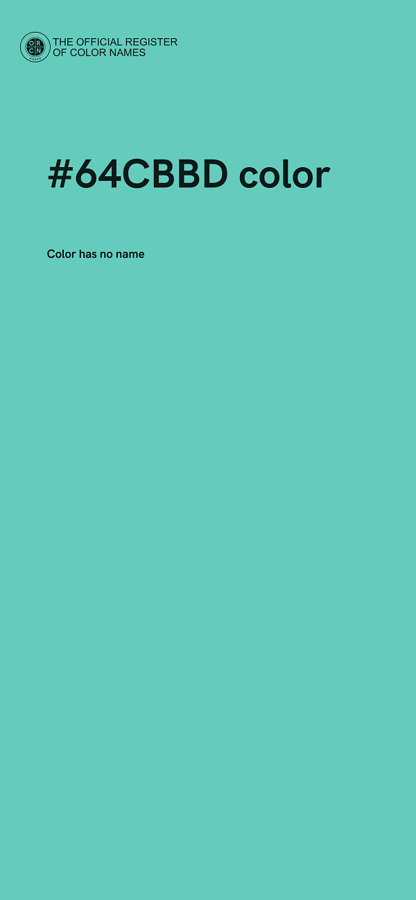 #64CBBD color image