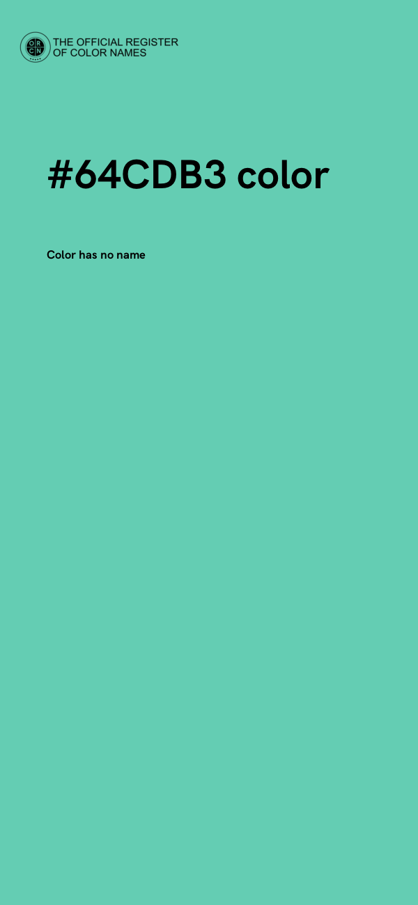 #64CDB3 color image