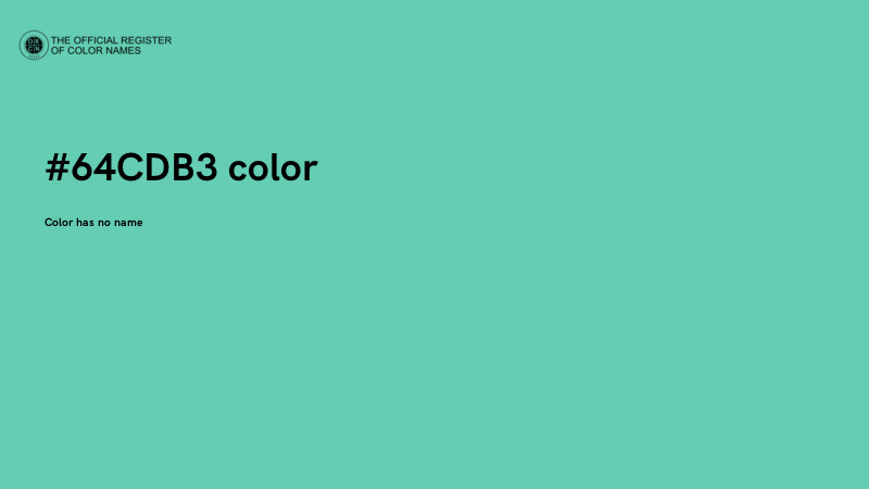 #64CDB3 color image