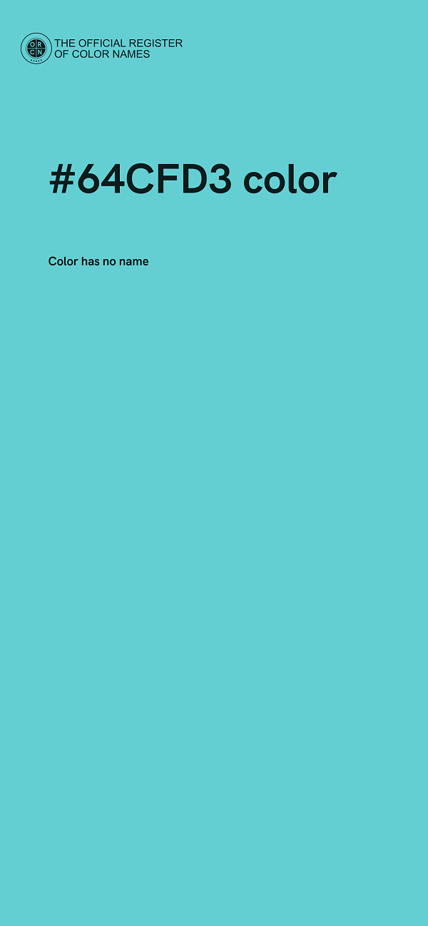 #64CFD3 color image