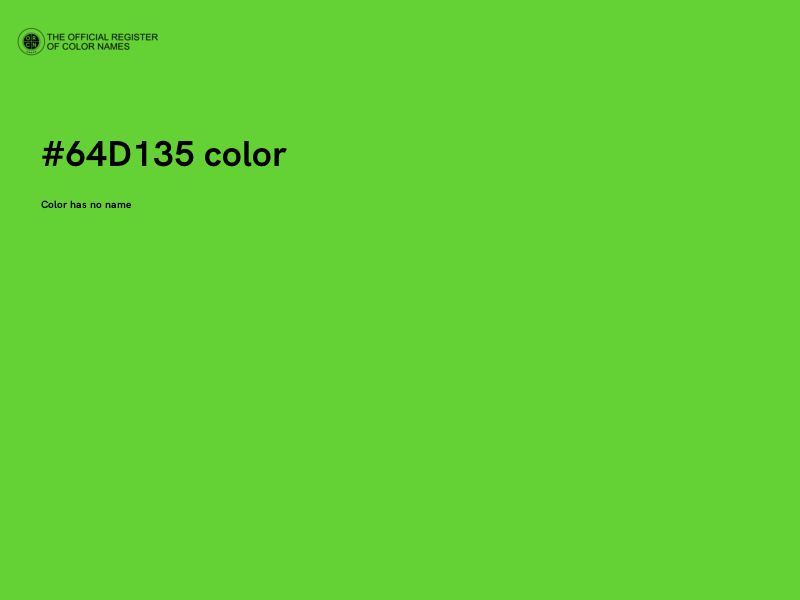 #64D135 color image