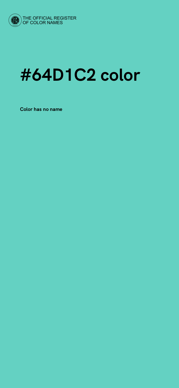 #64D1C2 color image