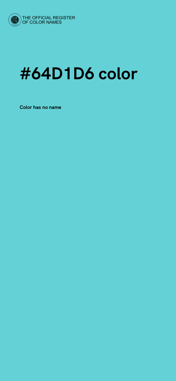#64D1D6 color image