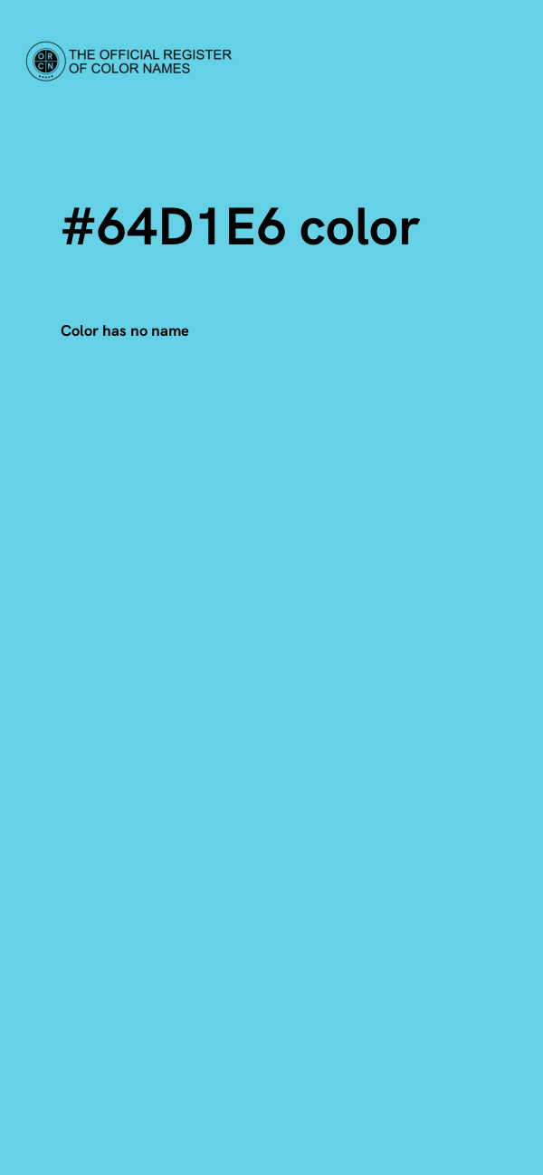 #64D1E6 color image