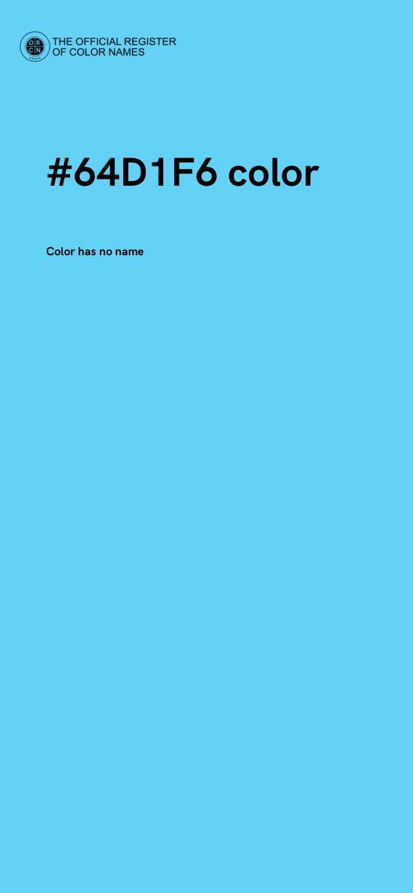 #64D1F6 color image