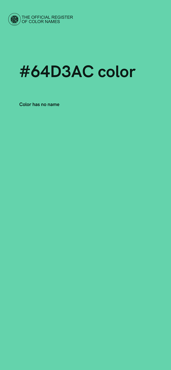 #64D3AC color image