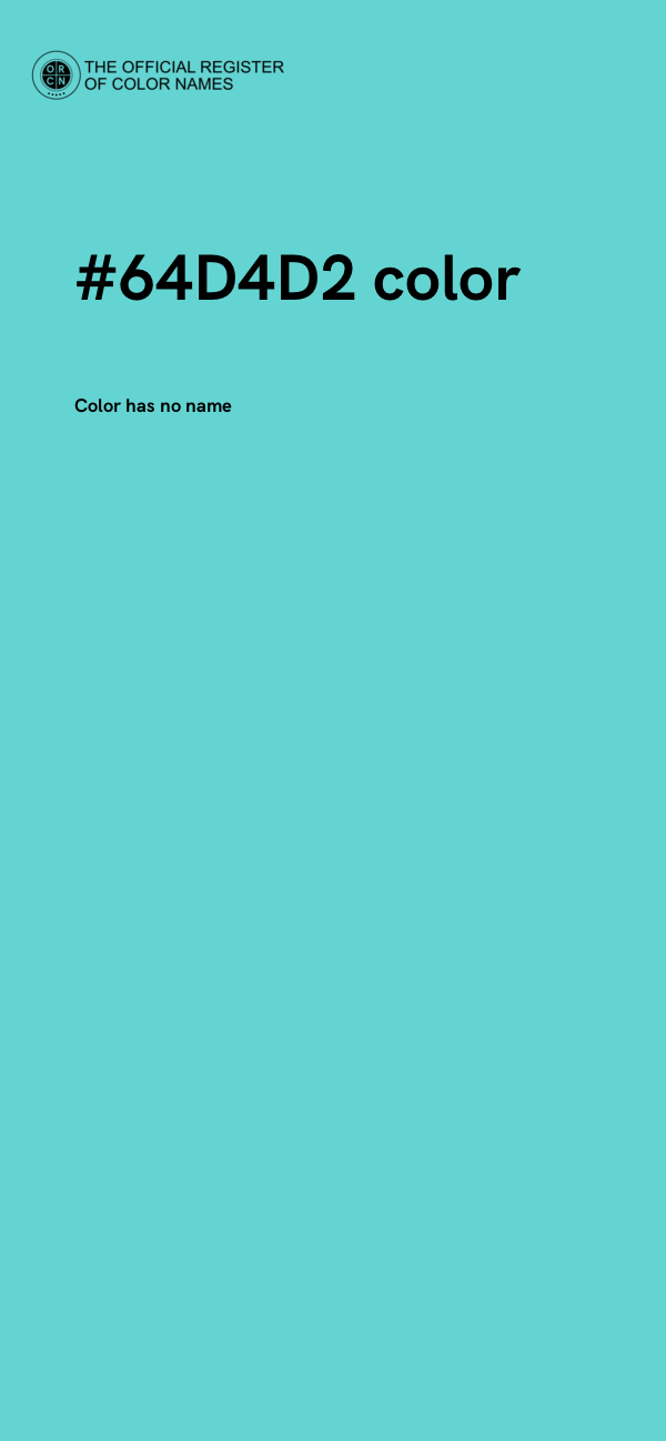 #64D4D2 color image
