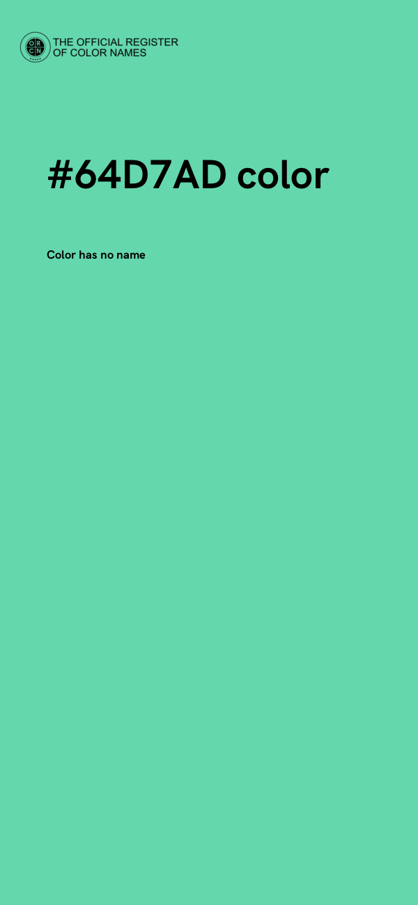 #64D7AD color image