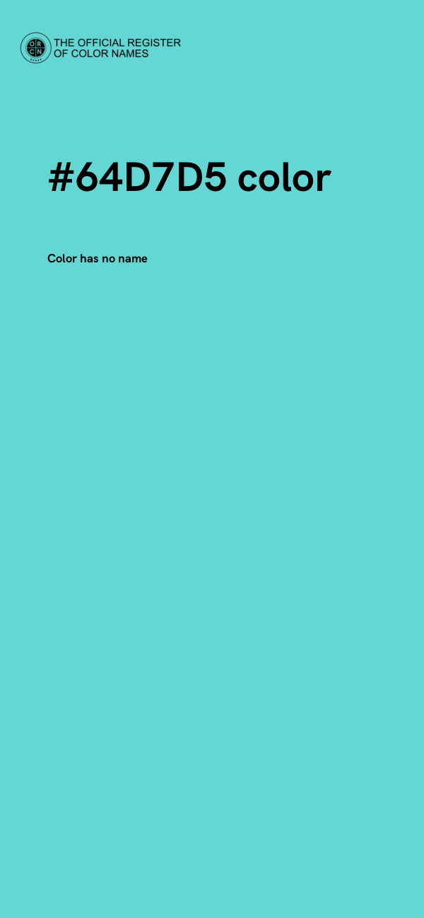 #64D7D5 color image