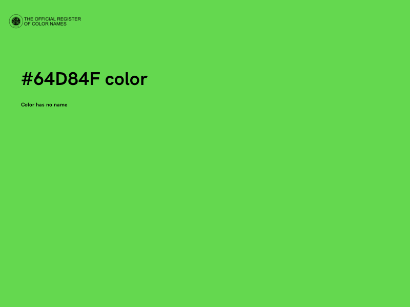 #64D84F color image