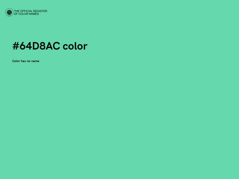 #64D8AC color image