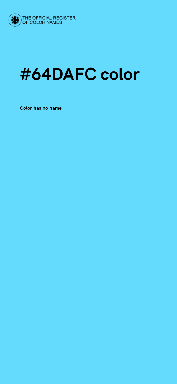 #64DAFC color image
