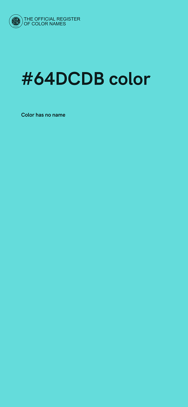 #64DCDB color image