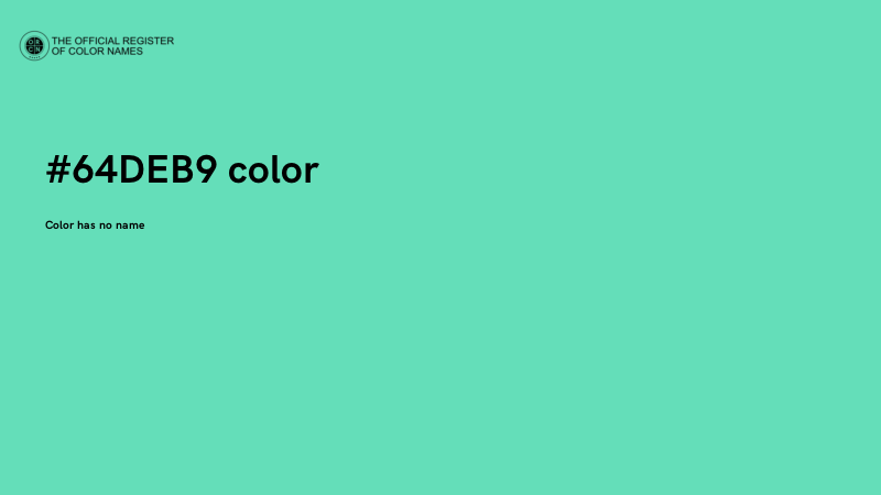 #64DEB9 color image