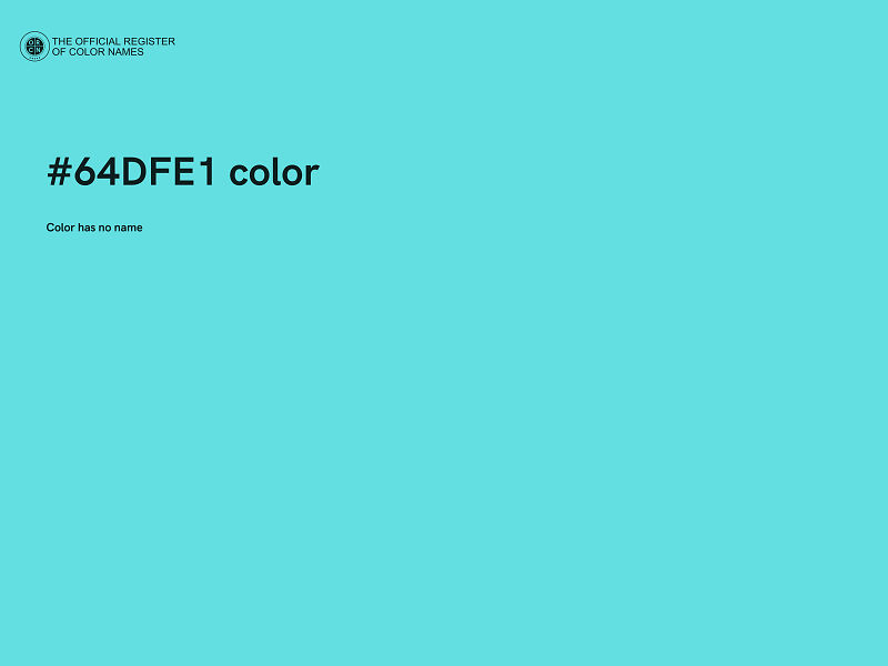 #64DFE1 color image