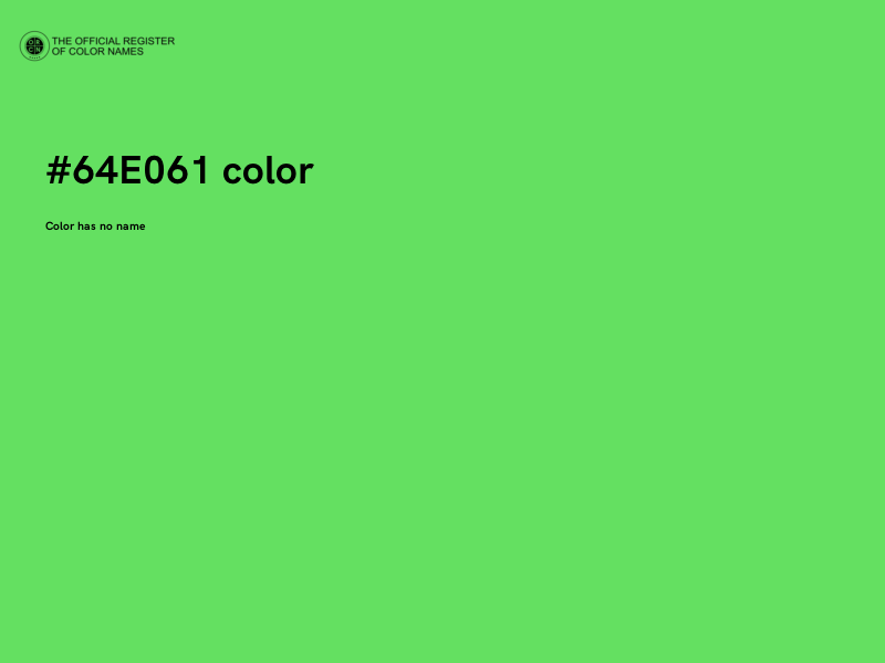 #64E061 color image