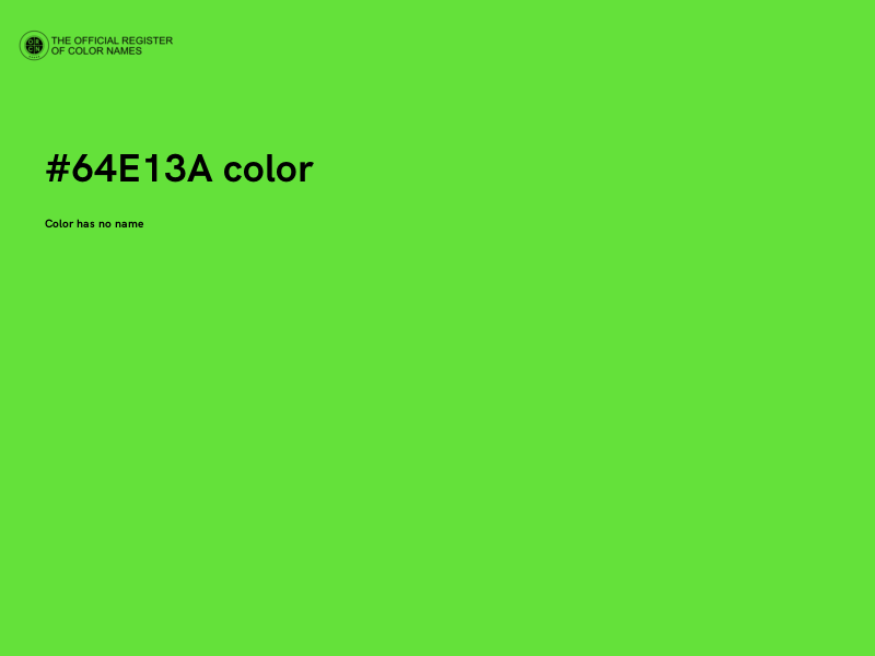 #64E13A color image