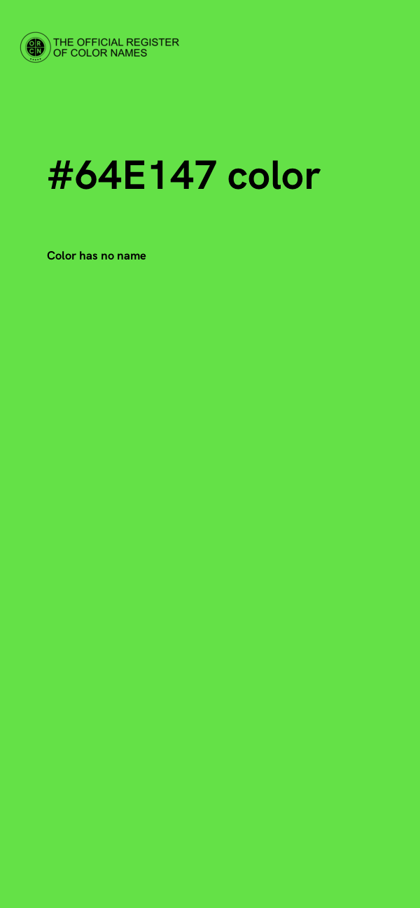 #64E147 color image