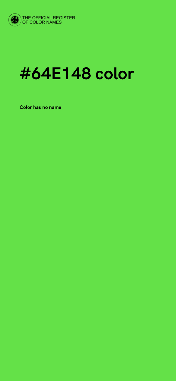 #64E148 color image