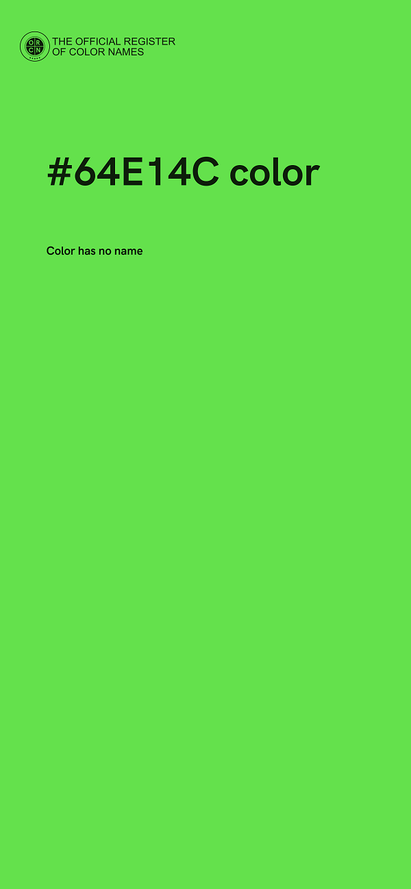 #64E14C color image