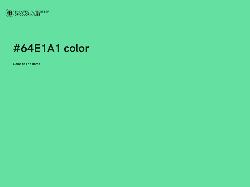 #64E1A1 color image