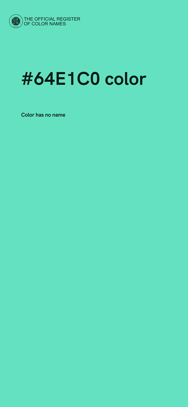 #64E1C0 color image