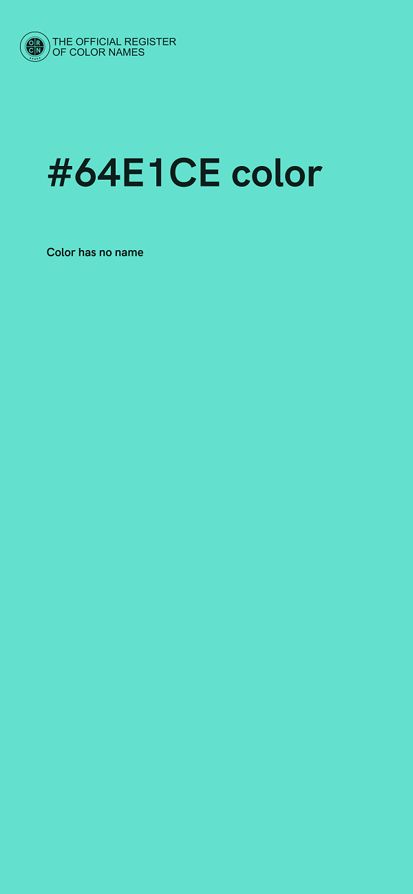 #64E1CE color image