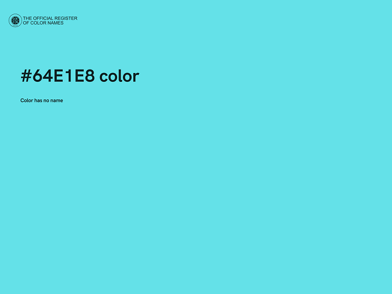 #64E1E8 color image