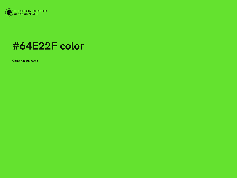#64E22F color image