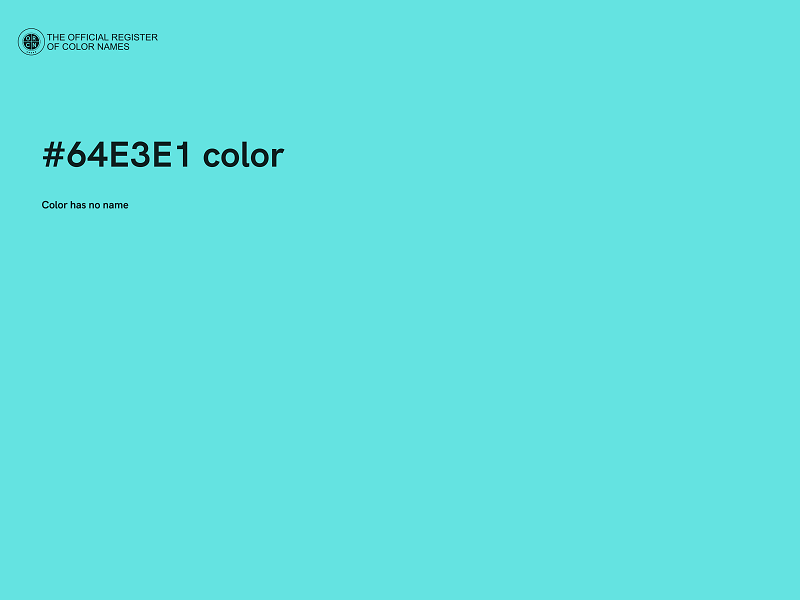 #64E3E1 color image