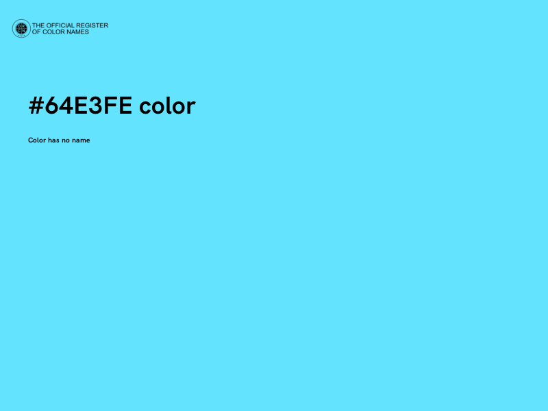 #64E3FE color image
