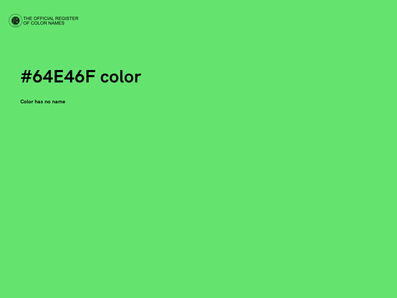 #64E46F color image