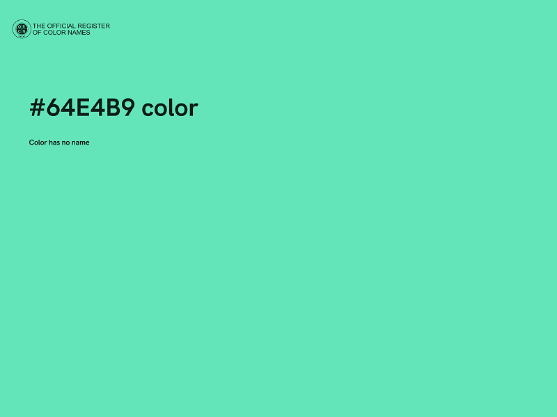 #64E4B9 color image