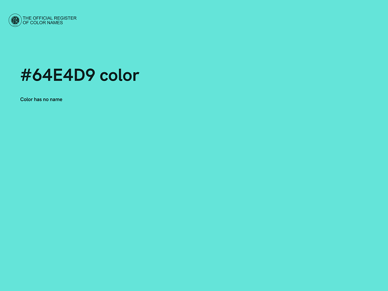 #64E4D9 color image