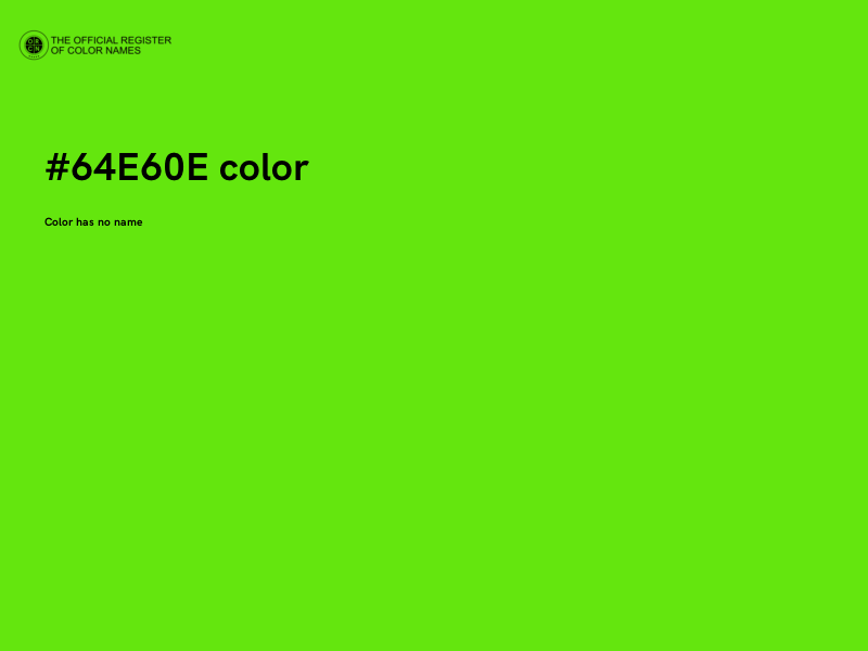 #64E60E color image