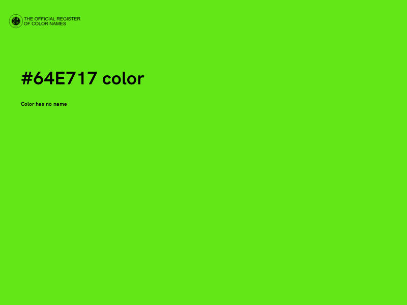 #64E717 color image