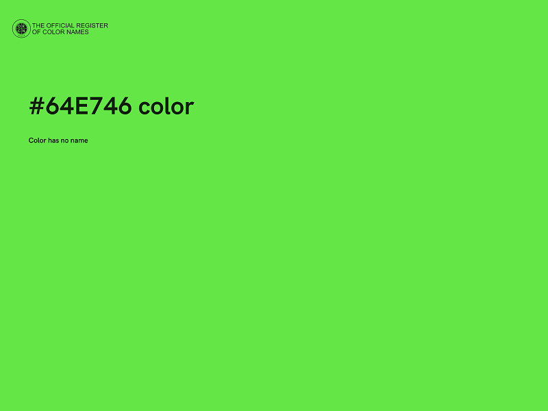 #64E746 color image