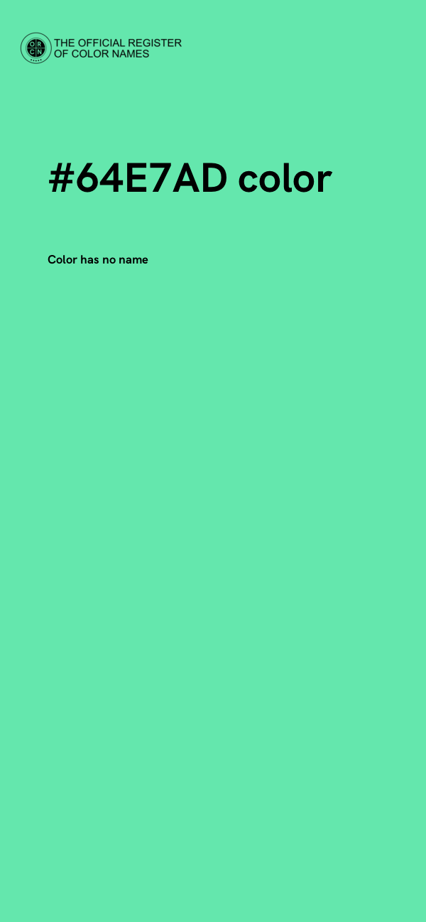 #64E7AD color image