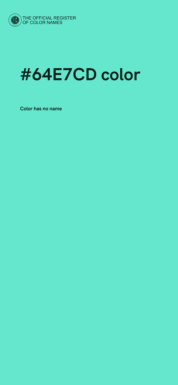 #64E7CD color image