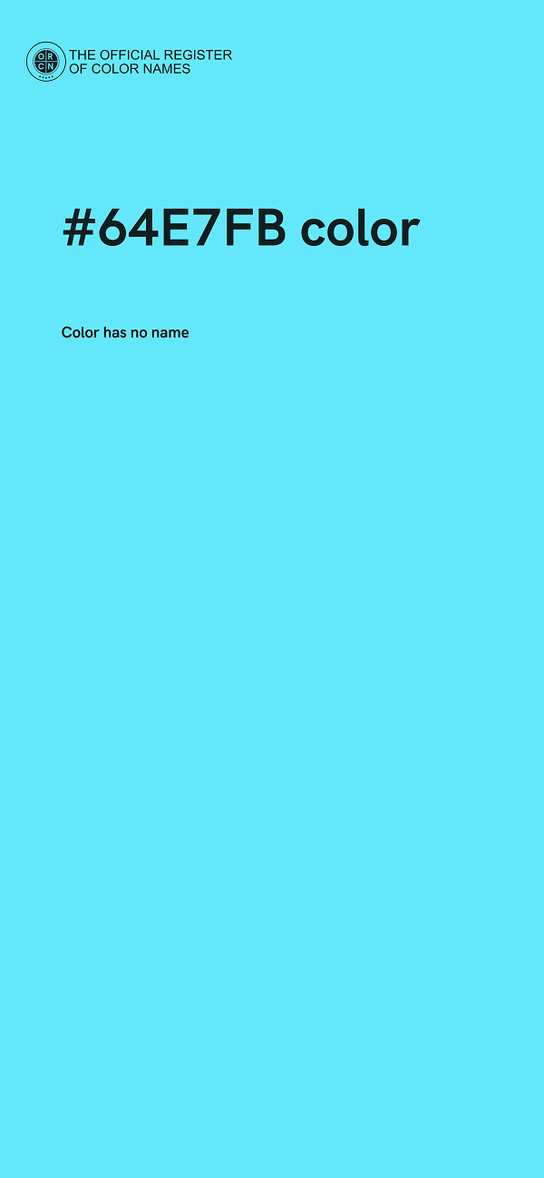 #64E7FB color image