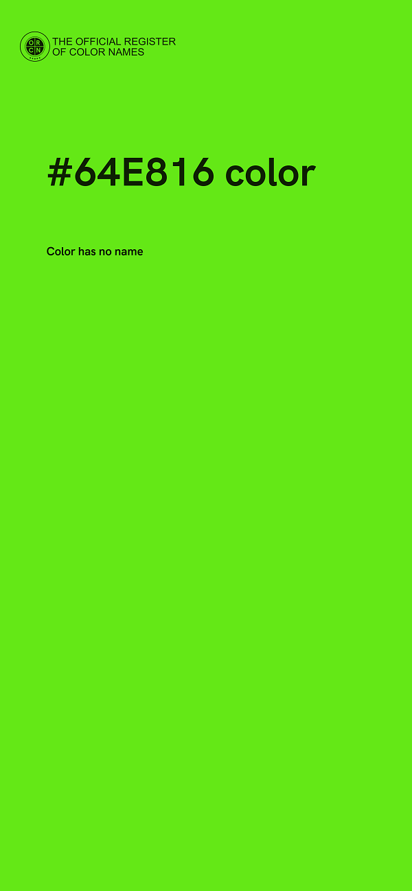 #64E816 color image
