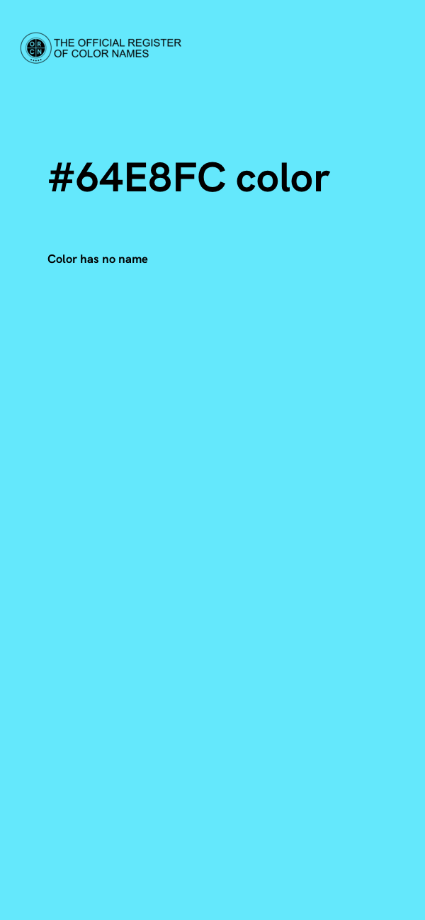 #64E8FC color image